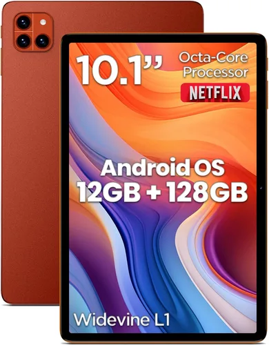 Callsky-Tab Tableta: Tablet de 10 pulgadas, tabletas Android, 12GB RAM 128GB ROM, procesador Octa-core, pantalla IPS HD, Widevine L1, WiFi 6 y