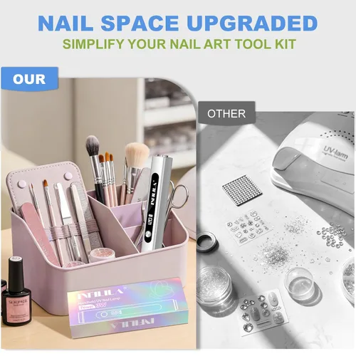 Miniatura 9 de NXJ INFILILA Luz UV multifuncional de mano para uñas de gel con imán de ojo de gato, lámpara de uñas portátil de curación flash para manicura Púrpura