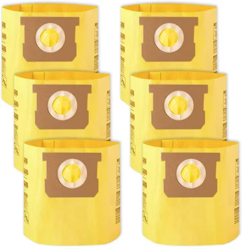 6 paquetes de bolsas de filtro de alta eficiencia tipo D para aspiradoras húmedas/secas de 4 galones, parte # 91964