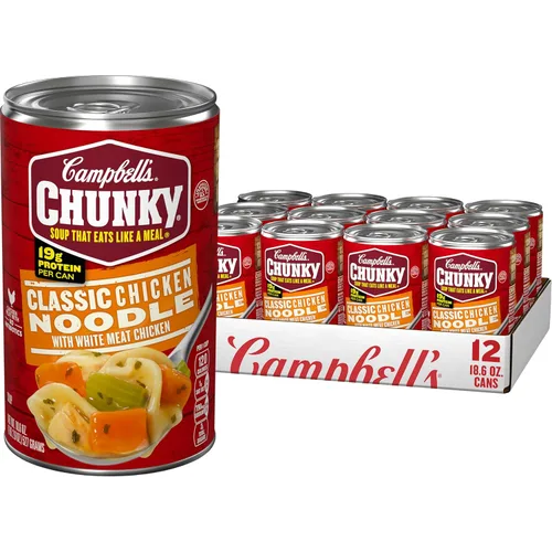 Miniatura 11 de Sopa Campbell’s Chunky, Sopa de Pollo con Brócoli y Queso, Lata de 18.8 Oz