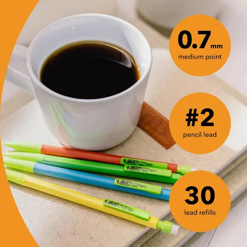 Miniatura 2 de BIC Recambios de minas para lápices, punta media (0.7mm), 30ct (L730P1), negro