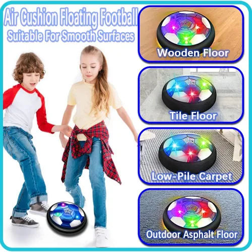 Miniatura 3 de JRD&BS WINL Pelota de fútbol voladora recargable con luces LED y amortiguación de espuma para niños y niñas, juego de fútbol de aire
