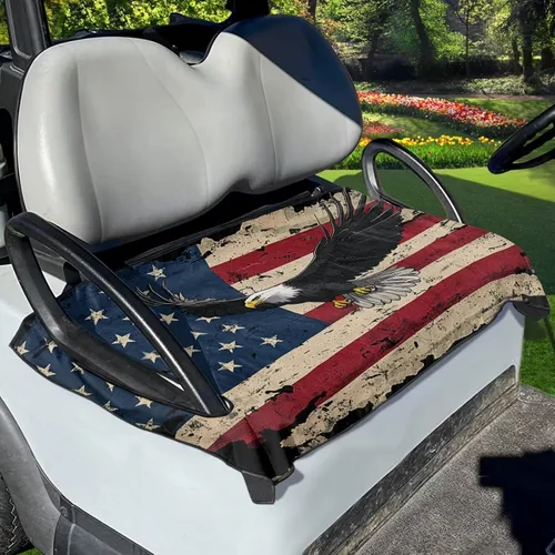 Miniatura 29 de Yewattles Funda de Asiento de Carrito de Golf Portátil Toalla de Asiento Club Car Ajuste Universal Carrito de Golf de 2 Asientos