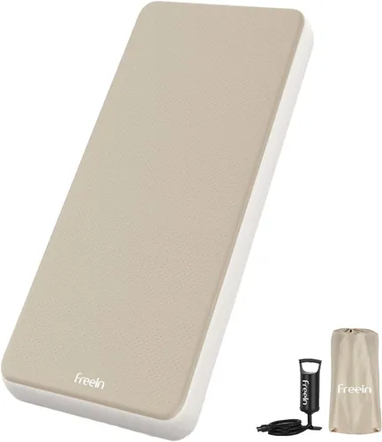 Miniatura 10 de Freein Colchoneta de dormir de 4 pulgadas, colchón inflable con soporte firme de 7 PSI, tienda portátil de inflado rápido y cama de campamento