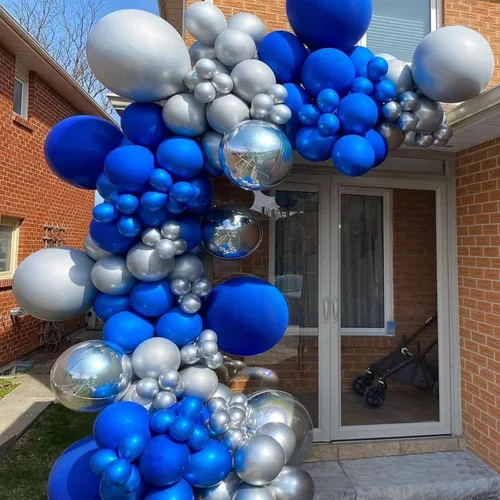 Miniatura 4 de FOTIOMRG Globos de color azul real de 12 pulgadas, paquete de 100 globos de látex azul real para graduación, cumpleaños, baby shower, boda