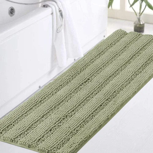 Miniatura 76 de Turquoize Alfombras de Baño de Chenilla Peludas Alfombra de Baño Antideslizante Gruesas Alfombras Peludas para Baño Chenilla Juego de Alfombra