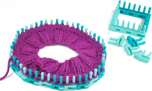 Miniatura 4 de Authentic Knitting Board Flexee Telar Enlaces Bitty, Calibre Fino, para Hilo Extra Fino, 72 Enlaces, 148 Clavijas