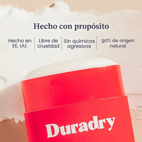 Miniatura 8 de Duradry Desodorante antitranspirante de fuerza clínica para mujeres y hombres, fórmula limpia con ingredientes naturales, protección contra olores