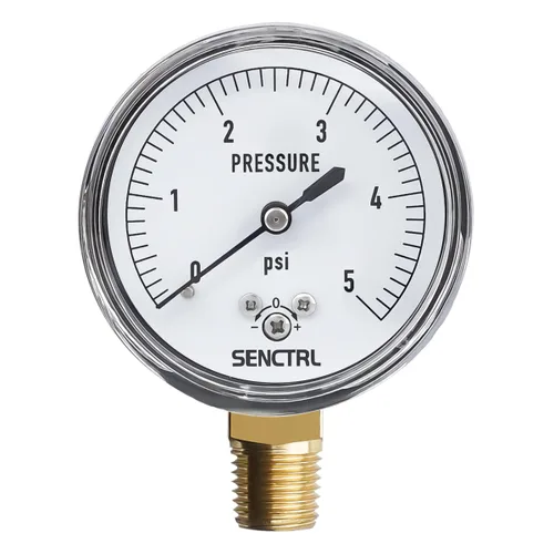 Miniatura 11 de SENCTRL 0-3 Psi Medidor de Baja Presión, Medidor de Cápsula, Tamaño de Dial de 2-1/2", Montaje Inferior de 1/4" NPT, Ajuste Cero, para Prueba