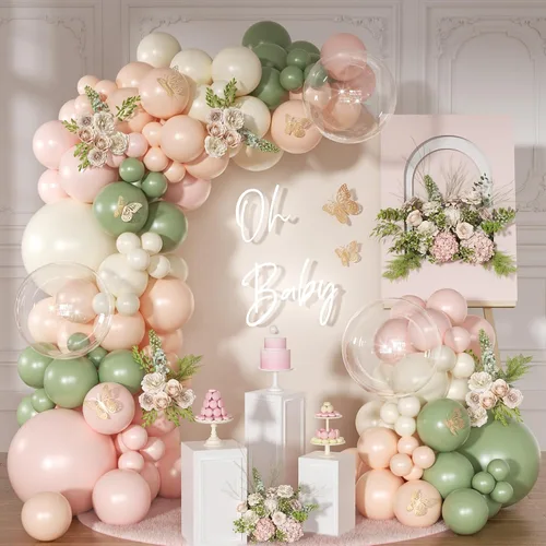Miniatura 16 de Kit de arco de globos negro y arena blanca 141 piezas, decoraciones de cumpleaños coquetas incluyen globos y lazo negro para boda, baby shower