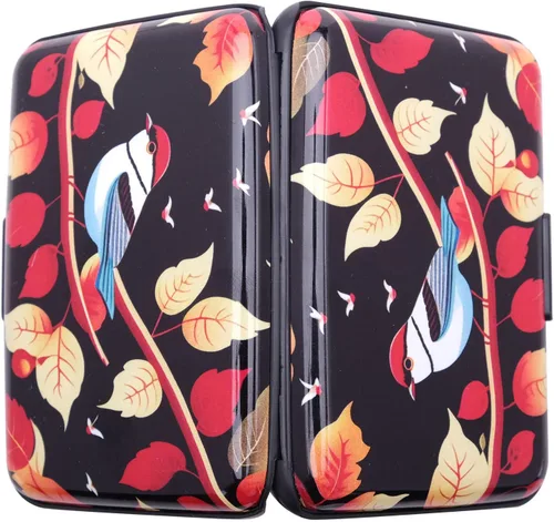 Miniatura 26 de Tarjetero de aluminio con bloqueo RFID para hombres y mujeres, elegante cartera de viaje con 7 ranuras, la mejor protección contra escaneos