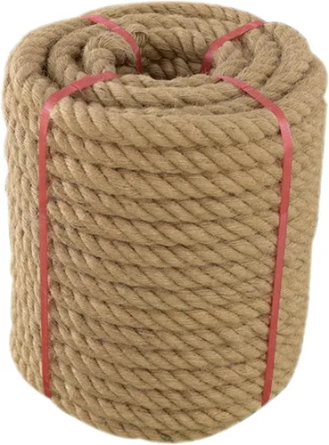Miniatura 8 de Cuerda de yute (1 pulgada x 50 pies), cuerda de manila trenzada gruesa, cuerda de cáñamo natural resistente para cama oscilante, manualidades