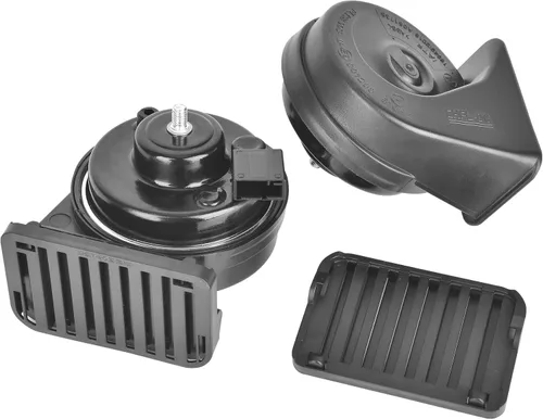 Miniatura 8 de Kit de bocina de repuesto para automóvil para Toyota, 12 V, impermeable, eléctrico, de tono alto/bajo, bocina de caracol con rejilla mejorada