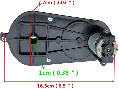 Miniatura 3 de Caja de cambios 12V390 20000RPM con motor de CC, motor RS390 de 12 V con caja de engranajes para niños, accesorios de paseo eléctrico para niños