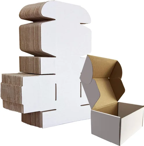 Miniatura 11 de HORLIMER Paquete de 40 cajas de envío de 5 x 5 x 5, caja de cartón corrugado blanco para correo, embalaje, pequeñas empresas
