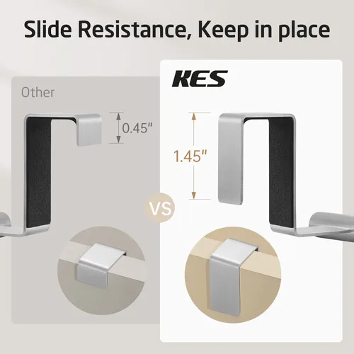 Miniatura 3 de KES Toallero sobre la puerta del gabinete, soporte para toallas de cocina, barra para toallas de cocina sobre la puerta del gabinete SUS304 acero