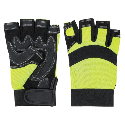 Miniatura 9 de Guantes mecánicos de alta visibilidad, protectores ajustables para muñecas y nudillos, guantes de trabajo resistentes, guantes de seguridad