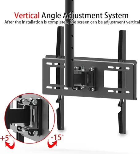 Miniatura 3 de Soporte de techo para TV que se adapta a la mayoría de televisores de pantalla plana LED, LCD OLED de 32 a 70 pulgadas, soporte de pared universal