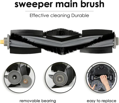 Miniatura 4 de (4 piezas) X1 Omni Roller Brush compatible con ECOVACS DEEBOT X1/X1 Omni/X1 Turbo/X1 PRO Omni/T10/T10 Omni/T10 Plus/T20/T20 Omni. Piezas de repuesto