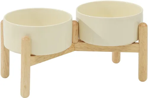 Miniatura 8 de Havniva Cuenco elevado de cerámica de 6.1 pulgadas para perros con soporte para platos de perros de razas pequeñas y medianas, cuenco de comida y 2