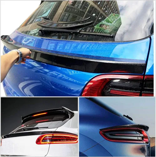Miniatura 3 de Macan - Alerón medio de fibra de carbono para maletero trasero para Porsche Macan SUV 4 puertas 2014-2017 alerón de borde superior de ventana media