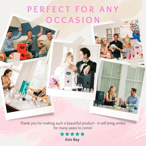 Miniatura 2 de Dispensador de vino decorativo de vacaciones y Navidad, dispensador de bebidas para el día de la madre, soporte de almacenamiento de vino