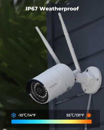 Miniatura 11 de REOLINK Cámara de seguridad WiFi para exteriores enchufable, cámara Wi-Fi con cable de doble banda HD de 5 MP para seguridad del hogar, 2.4/5 Ghz