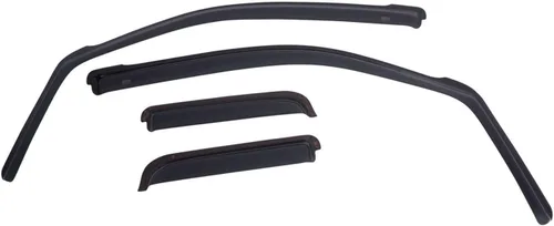 EGR 575251 Juego de viseras delanteras y traseras en canal, acabado ahumado oscuro, compatible con modelos seleccionados de Jeep