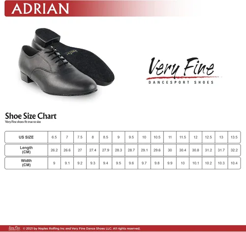 Miniatura 6 de Very Fine Mens Wide Adrian Leather Ballroom Salsa Tango Waltz Latin Smooth Swing Dance Shoe Black