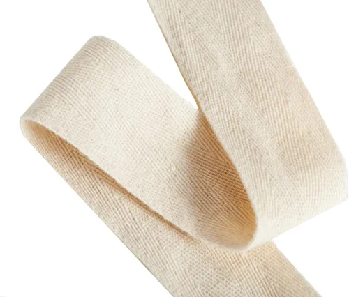 Miniatura 2 de Abbaoww Cinta de sarga de algodón de 50 yardas, 1 pulgada, cinta de cinta natural suave en espiga para coser manualidades, color beige