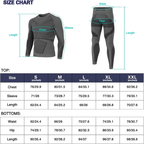 Miniatura 6 de Ropa interior térmica para hombre, forro polar de invierno, ropa interior de compresión para hombre, ropa interior y parte inferior cálida
