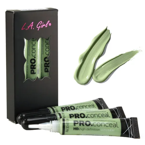 Corrector LA Girl HD Pro Conceal de alta definición, corrector de ojeras, 24 opciones de color, Verde