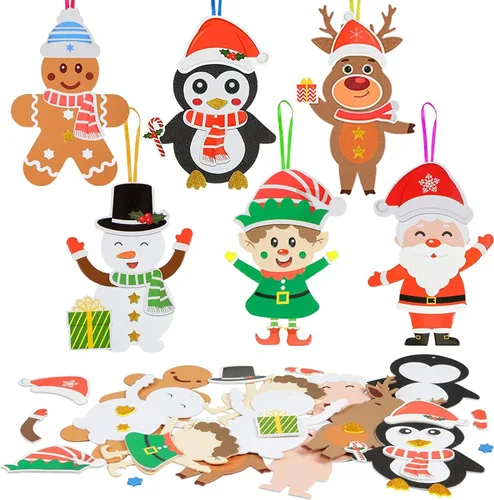 Miniatura 9 de Fennoral Paquete de 12 Kit de Manualidades de Otoño para Niños Haz Tu Propio Animal de Otoño Calcomanías de Espuma Artes y Manualidades de Otoño