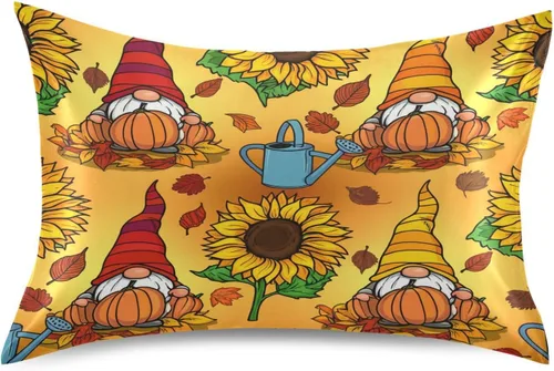 Miniatura 8 de Nander Funda de almohada de satén estándar de Pascua, huevos coloridos y orejas de conejo, funda de almohada para el hogar, funda de almohada suave
