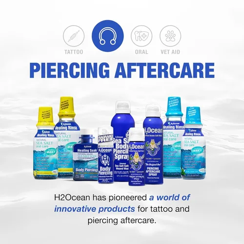 Miniatura 8 de H2Ocean Spray de cuidado posterior para piercing, 4 onzas (paquete de 2) (2023)