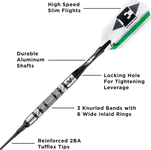 Miniatura 3 de Viper Element 90% Tungsten Soft Tip Darts