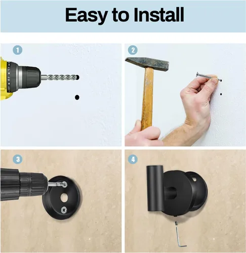 Miniatura 5 de Kruodop Ganchos para Toallas de Baño, 2 Paquetes Soporte de Pared para Toallas, Gancho de Pared Mate para Bata, Gancho para Toallas de Puerta