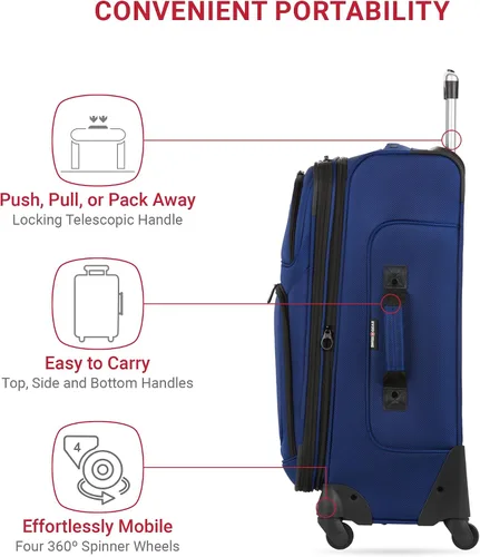 Miniatura 63 de SwissGear - Equipaje suave expandible Sion con ruedas, Negro