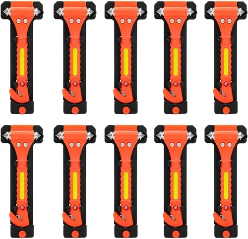 Miniatura 12 de SINSEN Juego de 2 martillos de seguridad para automóvil, herramienta de escape de emergencia, martillo de vidrio para ventana de automóvil, rompedor