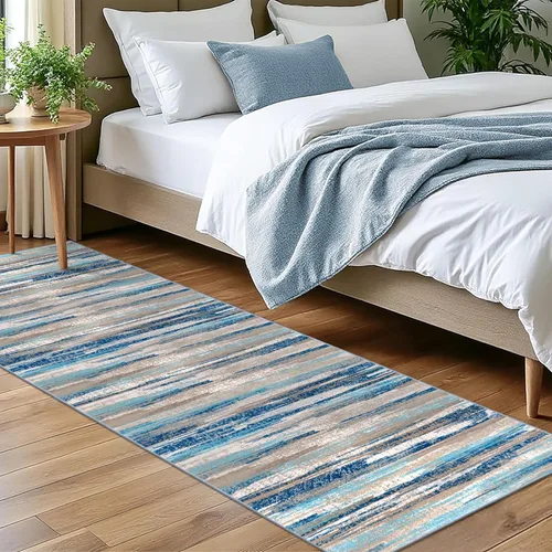 Miniatura 107 de Alfombra de pasillo moderna Lansny 2 x 6 pulgadas, alfombra de cocina lavable verde mostaza multicolor, alfombra antideslizante suave para pasillo