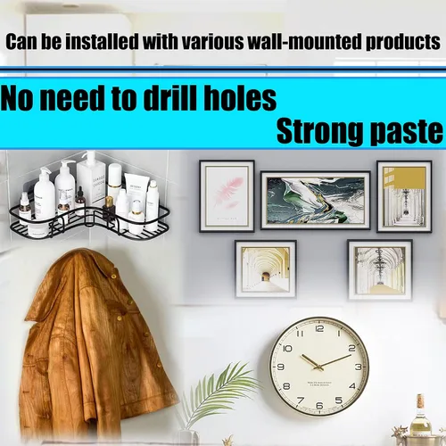 Miniatura 5 de Ganchos de pared sin clavos, 30 ganchos adhesivos de pared para colgar con impermeable y resistente al aceite, carga máxima de 4 libras