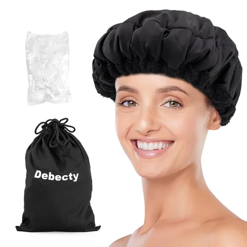 Miniatura 7 de Gorro térmico para microondas de acondicionamiento profundo para peinar y tratar el cabello al vapor, terapia de cuidado del cabello (morado)