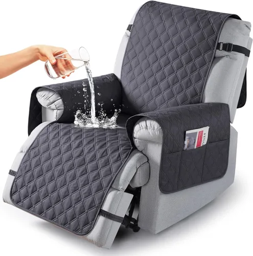 Miniatura 53 de TAOCOCO Fundas reclinables 100% impermeables, con correas para las piernas, funda de sofá reclinable reversible para silla reclinable, protector