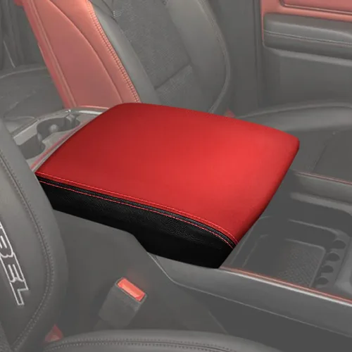 Miniatura 10 de Funda de repuesto para reposabrazos de consola central, adecuada para Dodge Ram 1500 2500 3500 2013-2018 con consola de asiento de salto, protector