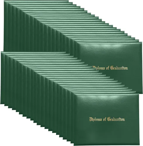 Miniatura 18 de Funda para diploma 8.5”x11” impresa “Diploma de Graduación” en cuero sintético acolchada y rica en color de TngHui, negra