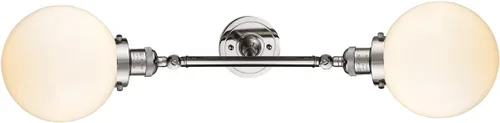Miniatura 4 de Innovations 208-PN-G201-8-LED 2 luces vintage regulable LED accesorio de baño, níquel pulido