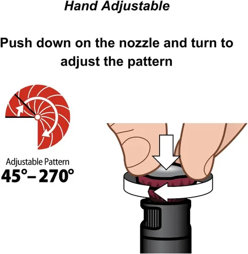 Miniatura 4 de Rain Bird 24RNVAPRO - Boquilla de pulverización giratoria profesional de alta eficiencia, patrón ajustable a mano de 45° a 270°, distancia