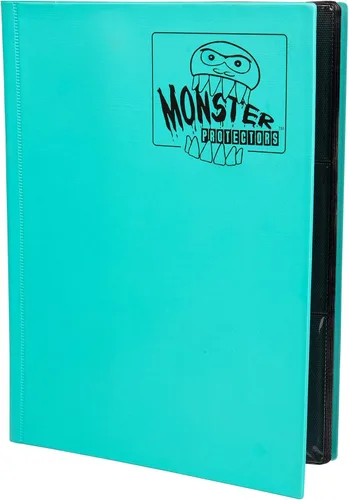 Miniatura 4 de Monster Binder - Álbum de tarjeta coleccionables, 9 bolsillos para tarjetas, retiene 360 de Yugioh, Magic, y Pokémon, Matte Teal Verde azulado mate