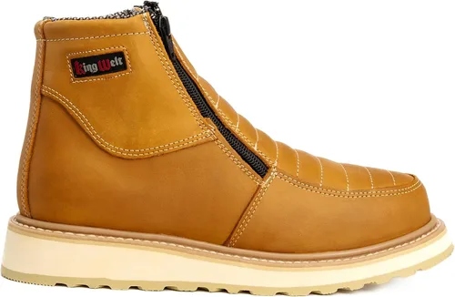 King Welt Ultra Flex 6 "339 cremallera doble densidad ligero hombres botas de trabajo Habana