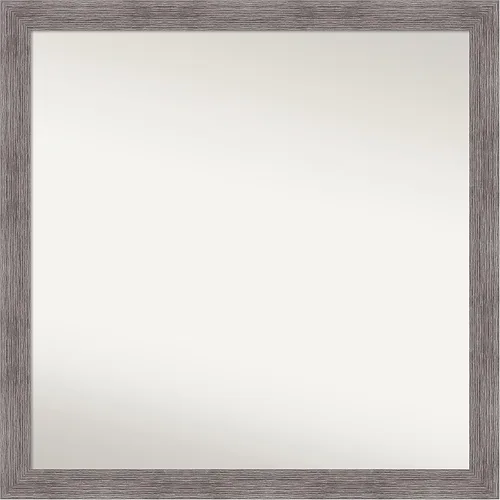 Miniatura 325 de Amanti Art Espejo de baño gris para sobre el fregadero, 31 x 48 pulgadas, espejo de tocador rectangular estrecho de color gris, marco de madera